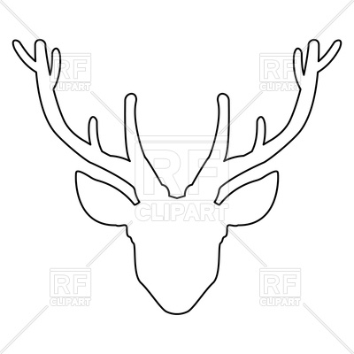 Deer Head Outline Drawing at GetDrawings | Free download