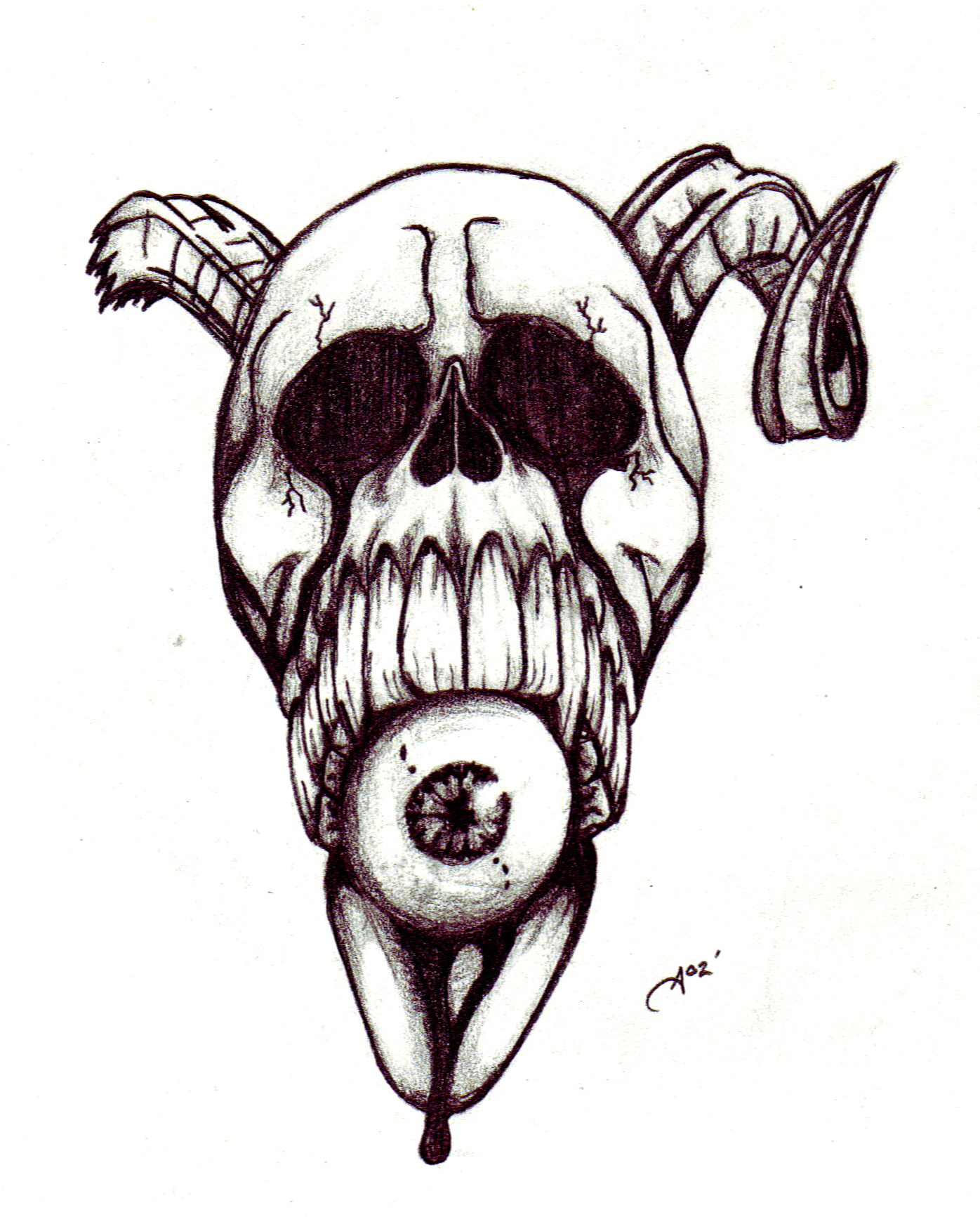 1396x1733 Gallery Drawing Of Skulls And Demons.