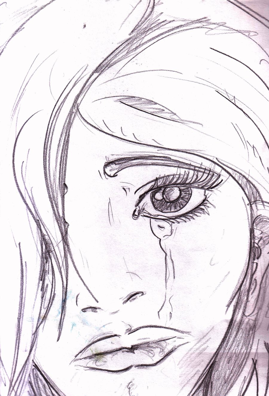 Drawing Of Someone Crying At Getdrawings 