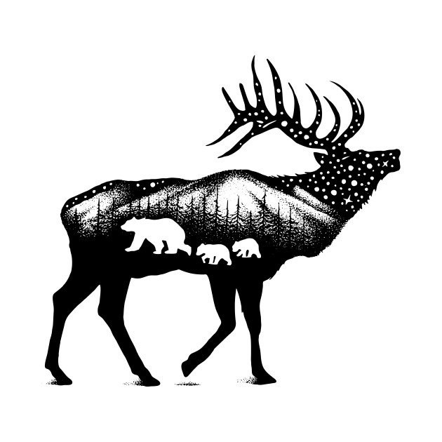 Elk Line Drawing at GetDrawings Free download