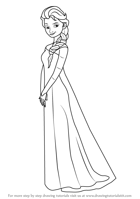 Elsa Frozen Drawing Full Body at GetDrawings Free download