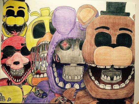 freddy bonnie chica foxy fnaf 2