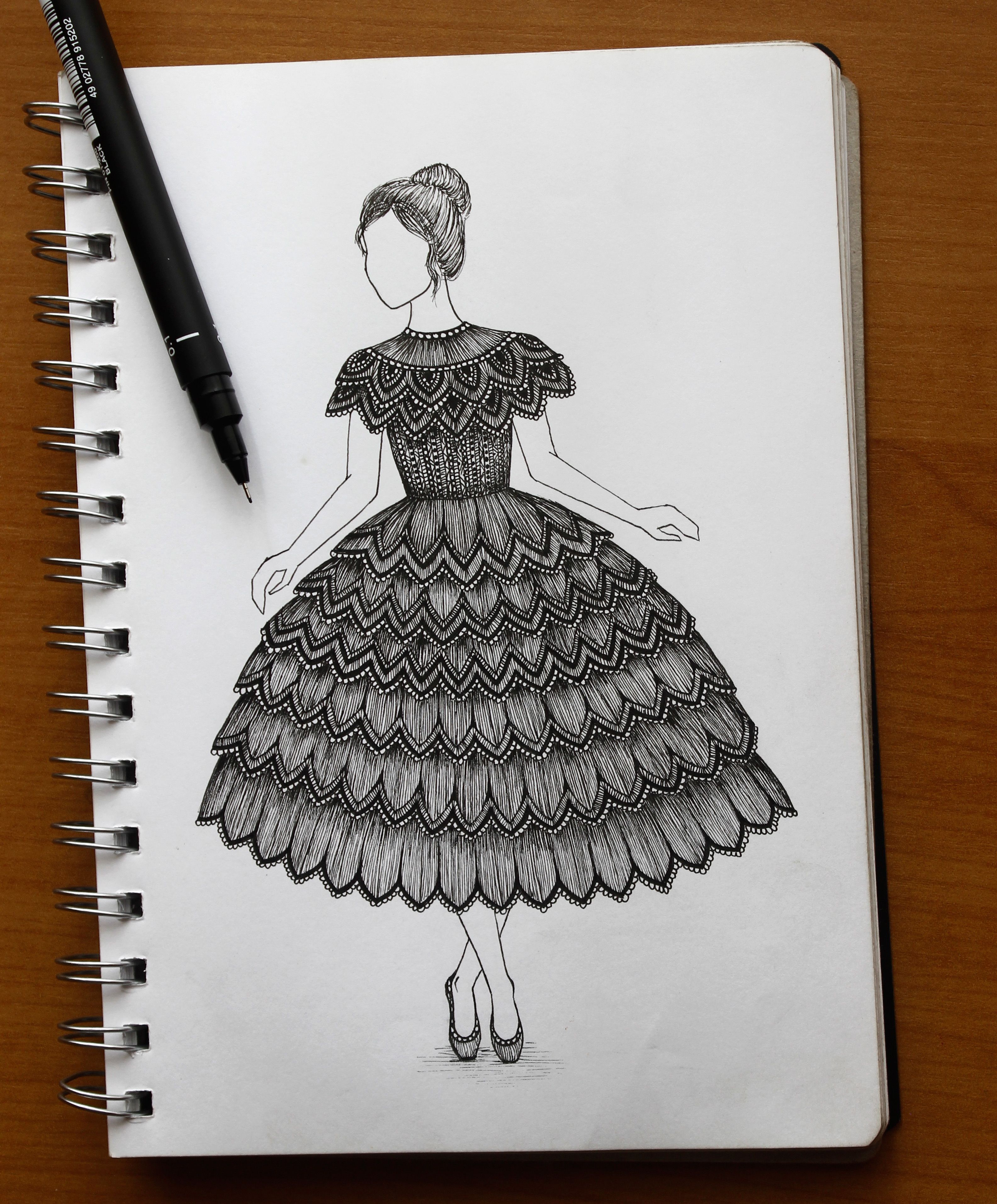 Frock Drawing at GetDrawings | Free download