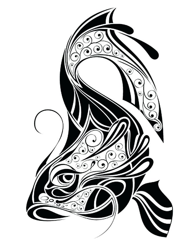 geometric fish drawing