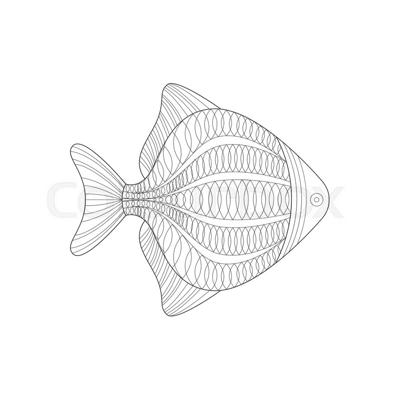 geometric fish drawing