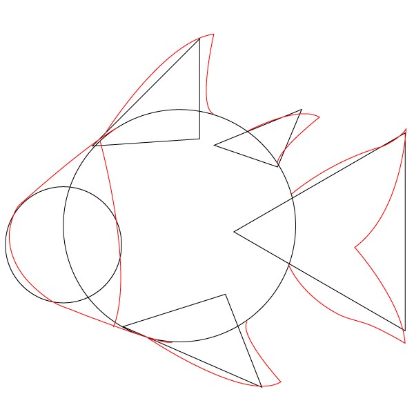 geometric fish drawing