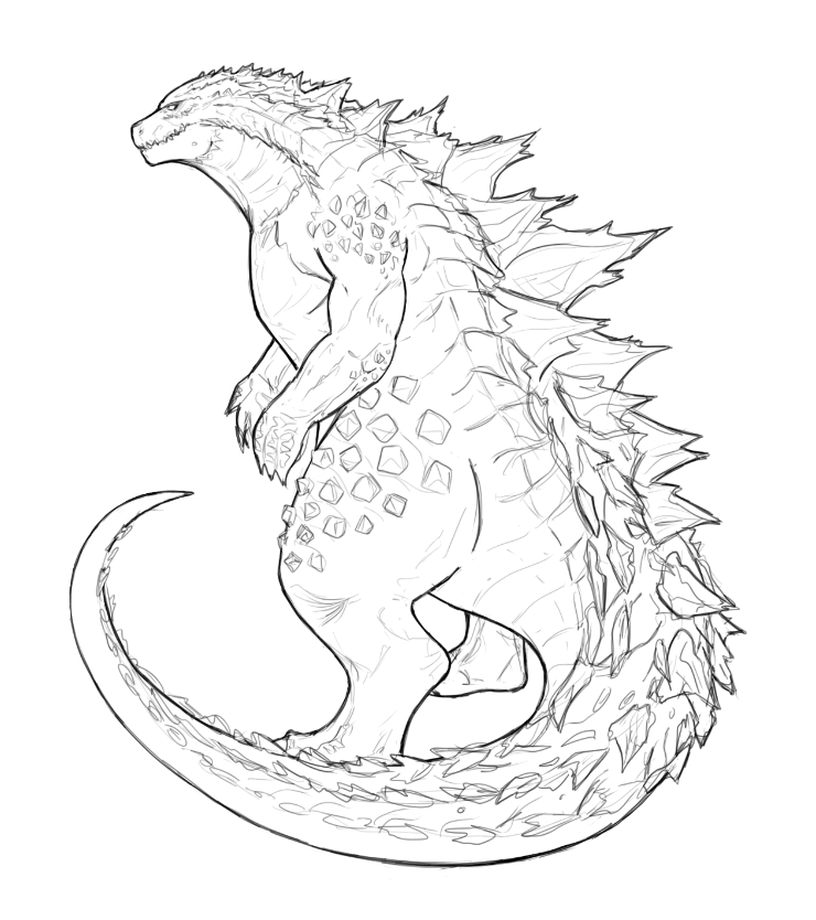 Godzilla Drawing Easy at GetDrawings Free download