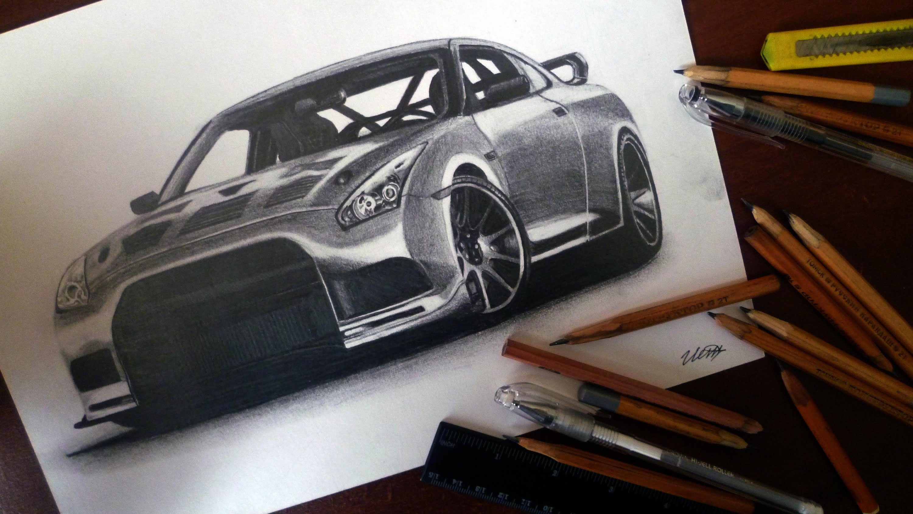 Gtr R35 Drawing at GetDrawings | Free download