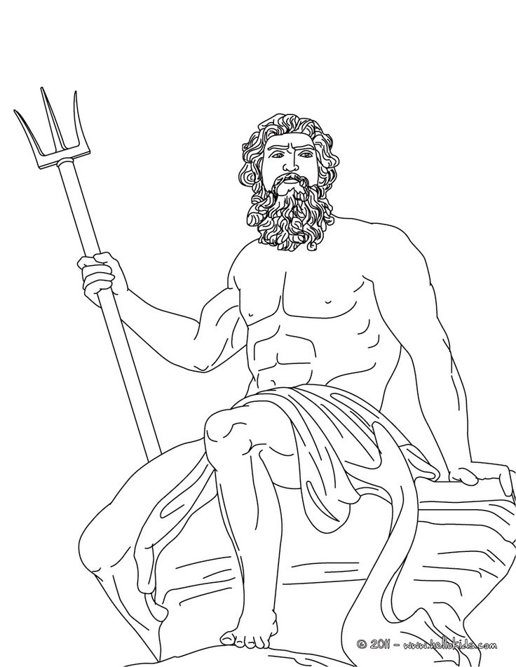 Poseidon Greek God Drawing at GetDrawings | Free download