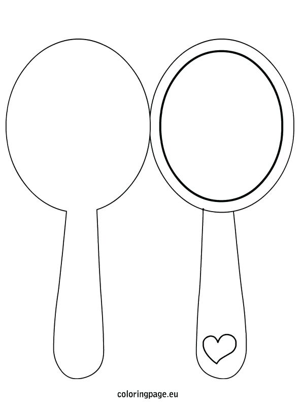 Hand Held Mirror Crafts Printable Template