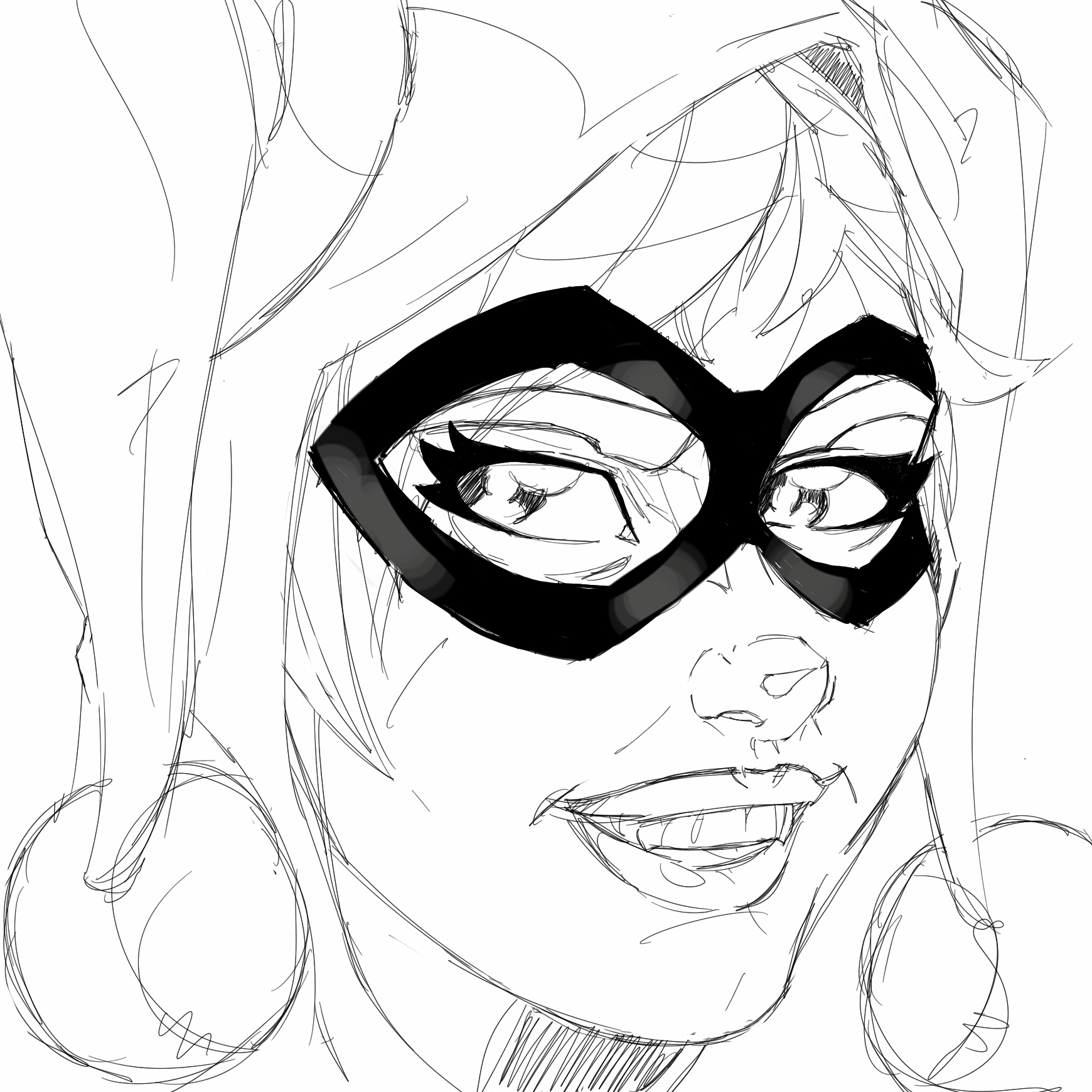 Harley Quinn Face Drawing At Getdrawings 