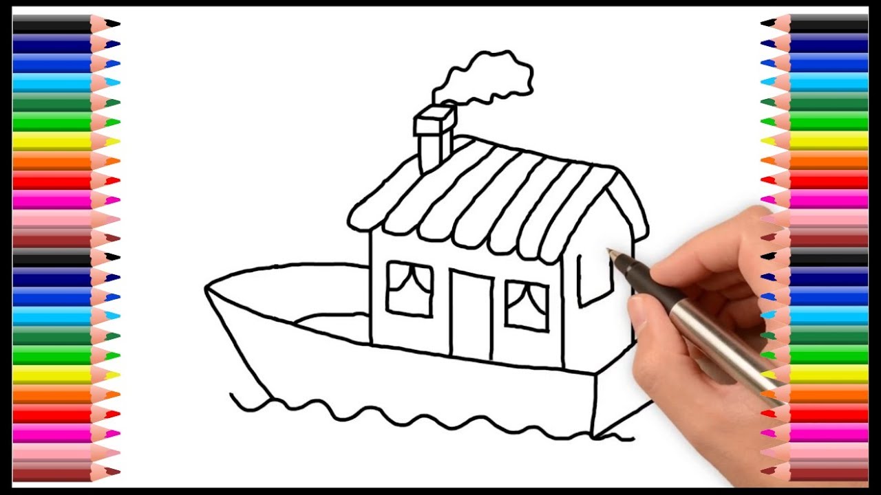 The best free Houseboat drawing images. Download from 22 free drawings