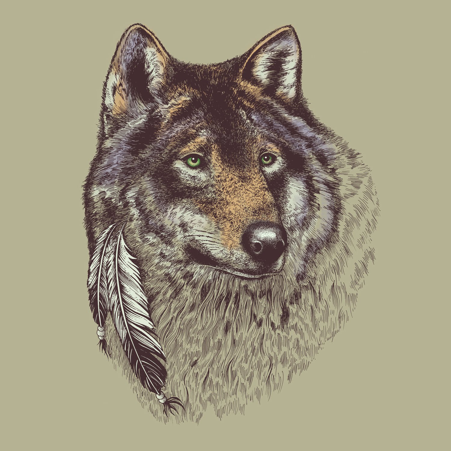 Ink Wolf Drawing At GetDrawings | Free Download