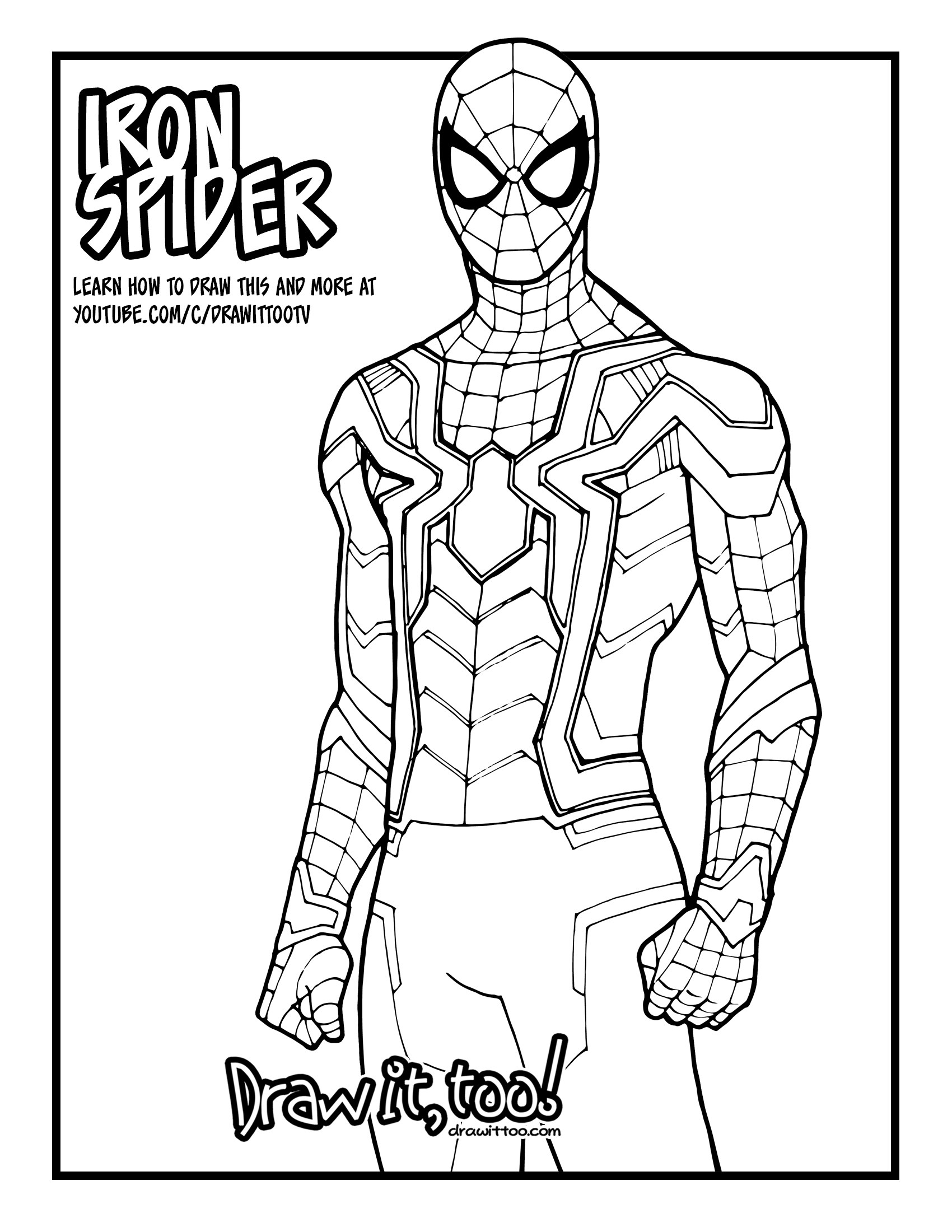 Iron Spider Drawing at GetDrawings Free download