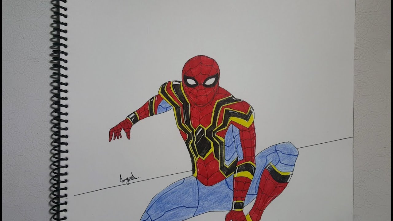 Iron Spider Drawing at GetDrawings | Free download