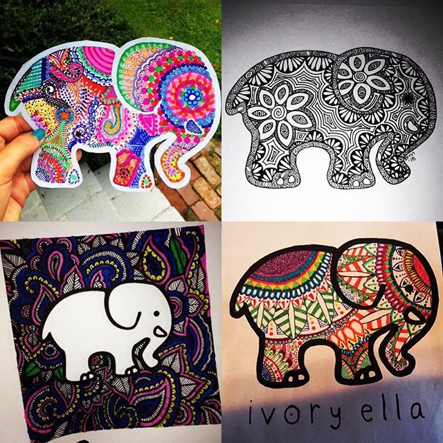 Ivory Ella Elephant Drawing at GetDrawings | Free download