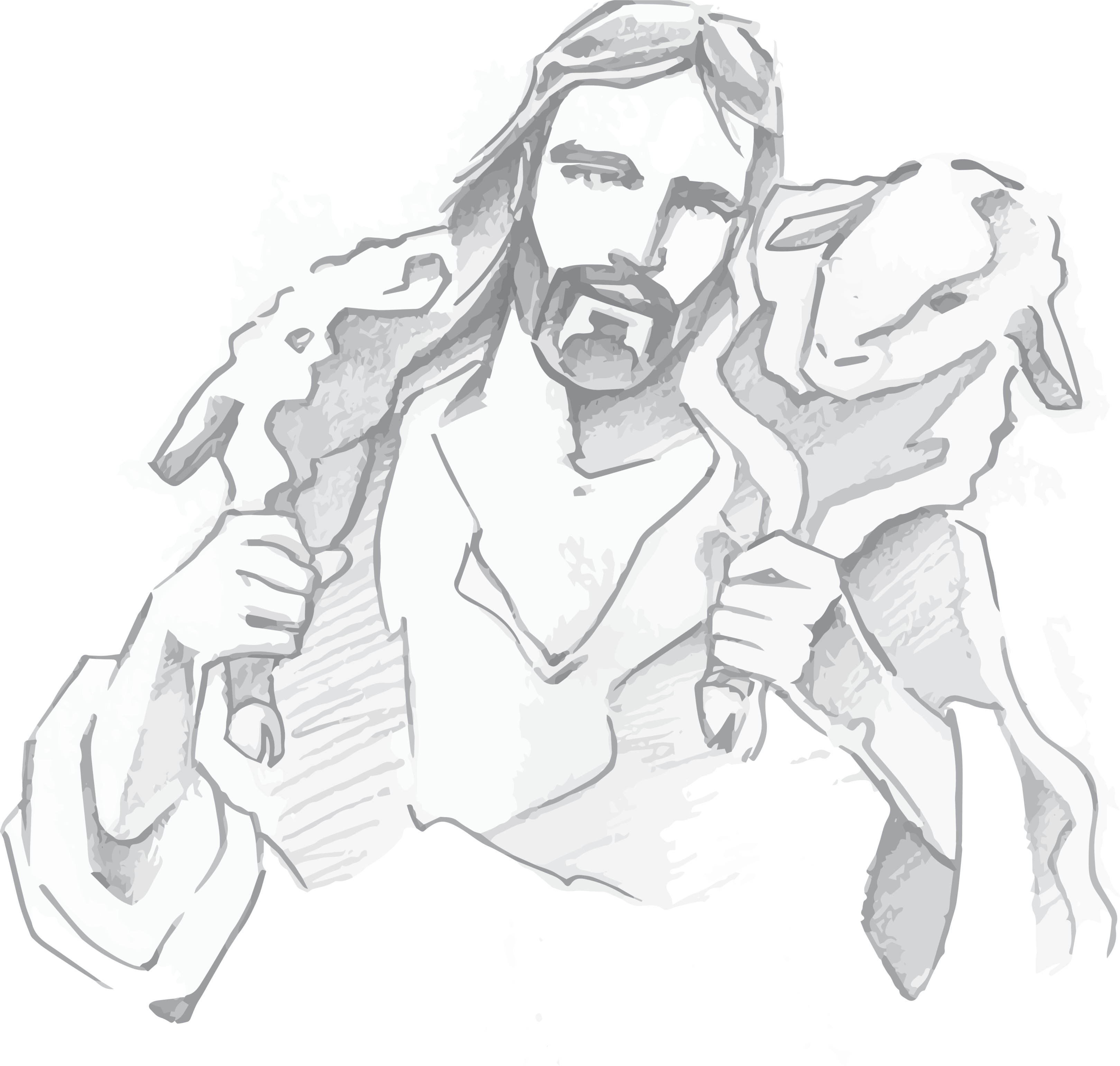 Jesus And Lamb Drawing at GetDrawings | Free download