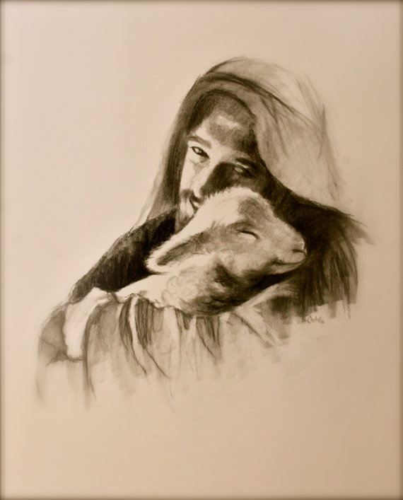 Jesus And Lamb Drawing at GetDrawings Free download