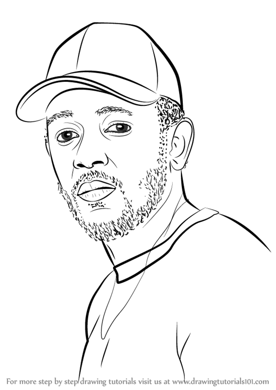 566x800 Learn How To Draw Kendrick Lamar (Rappers) Step By Step Drawing.
