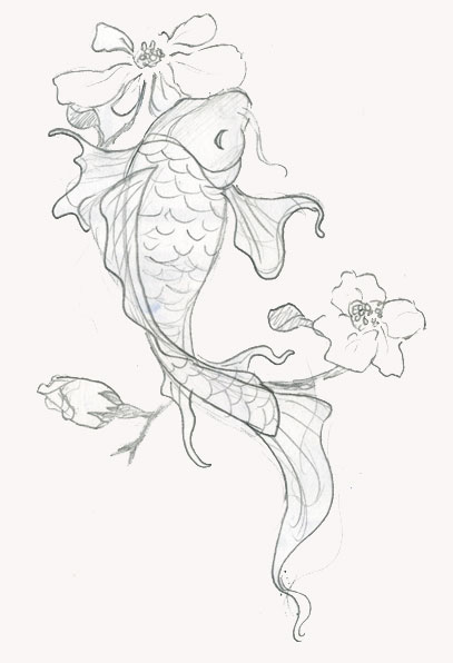 Koi Fish Tattoo Drawing at GetDrawings | Free download