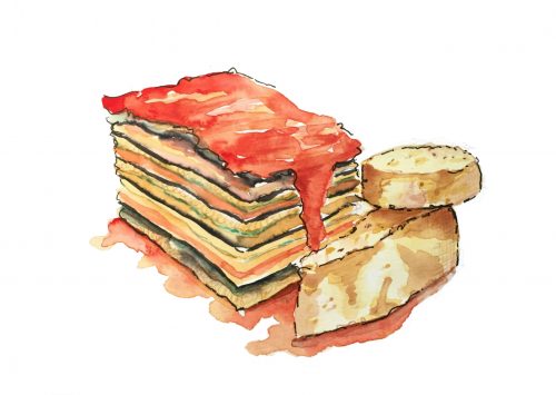 Lasagna Drawing at GetDrawings | Free download