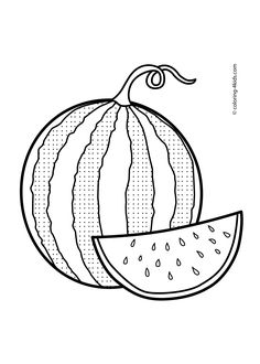 Line Drawing Of Watermelon at GetDrawings | Free download