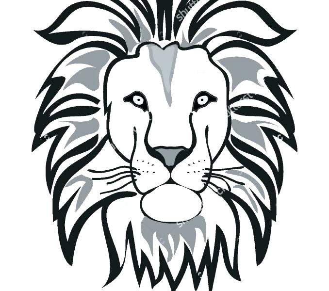 Lion Head Outline Drawing at GetDrawings | Free download