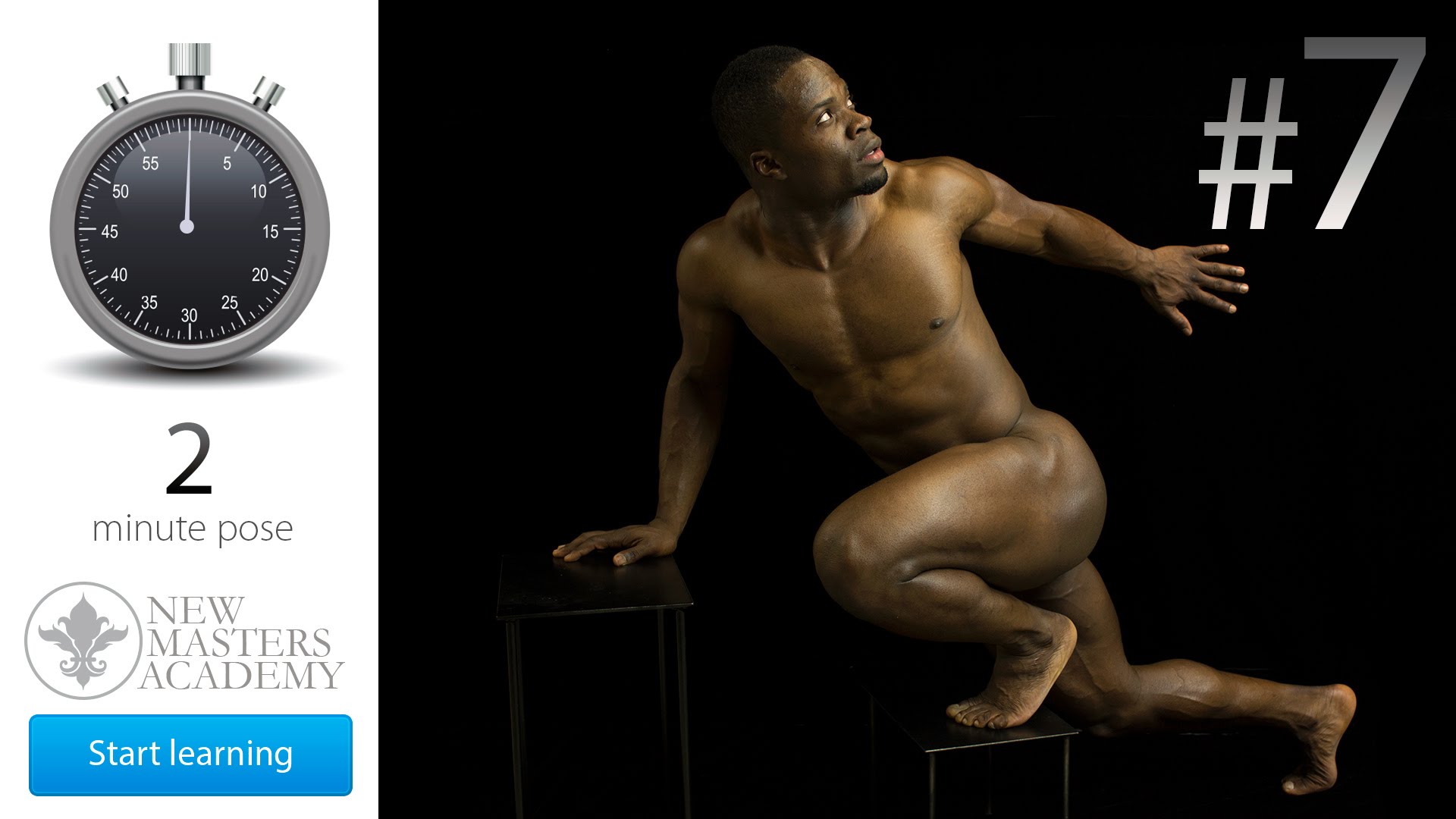 Male Art Model Poses for Life and Figure Drawing Demos