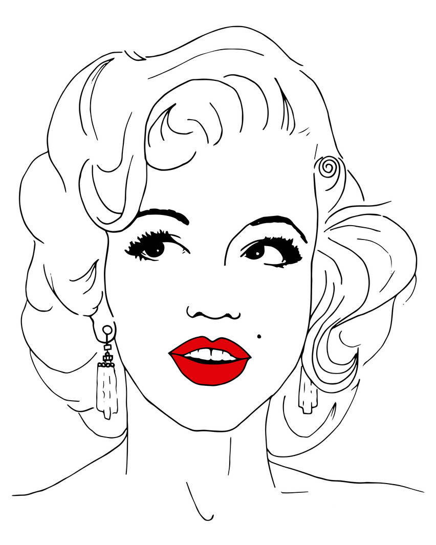 Marilyn Monroe Drawing Pencil Easy at GetDrawings Free download