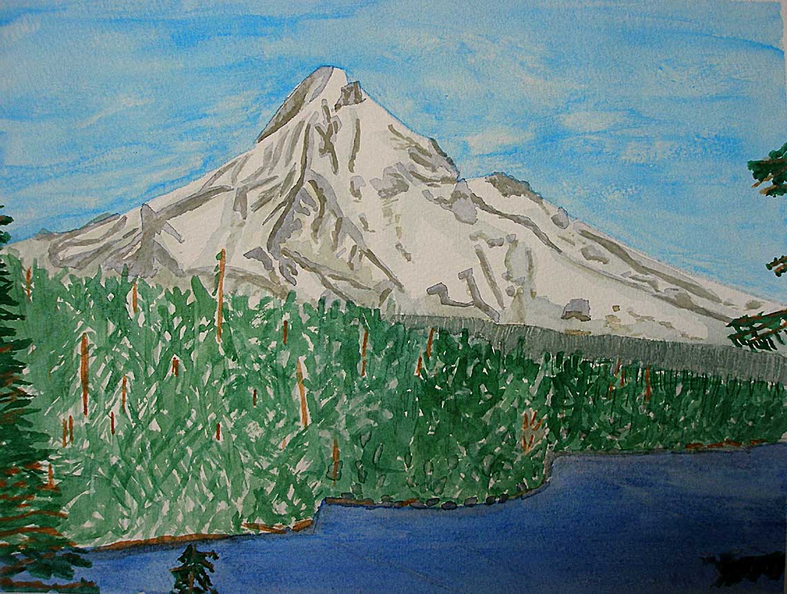 Mt Hood Drawing at GetDrawings Free download