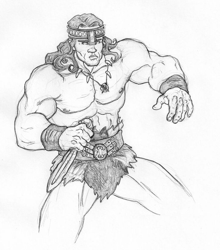 Muscle Guy Drawing At GetDrawings | Free Download