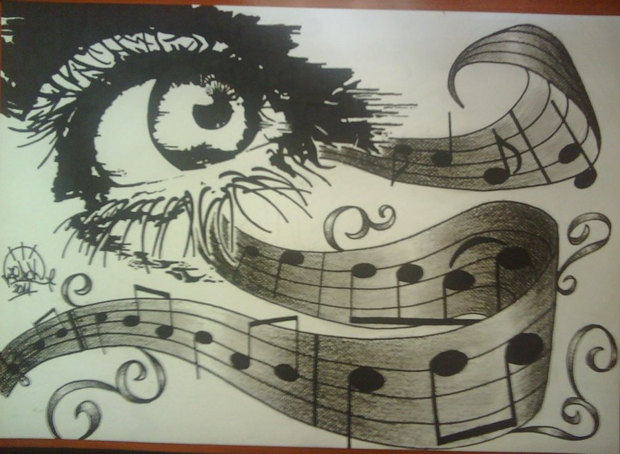 Animal Sketch Drawing Of Music 