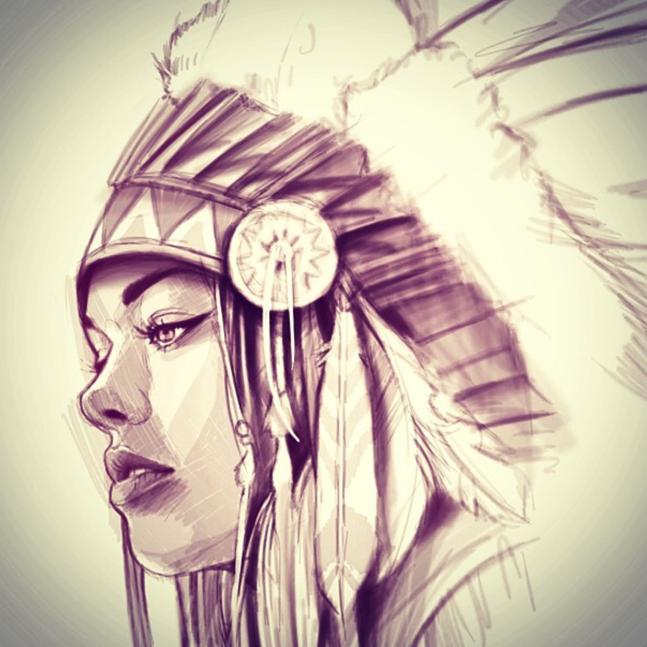 Native American Indian Woman Drawing At Getdrawings Free Download 