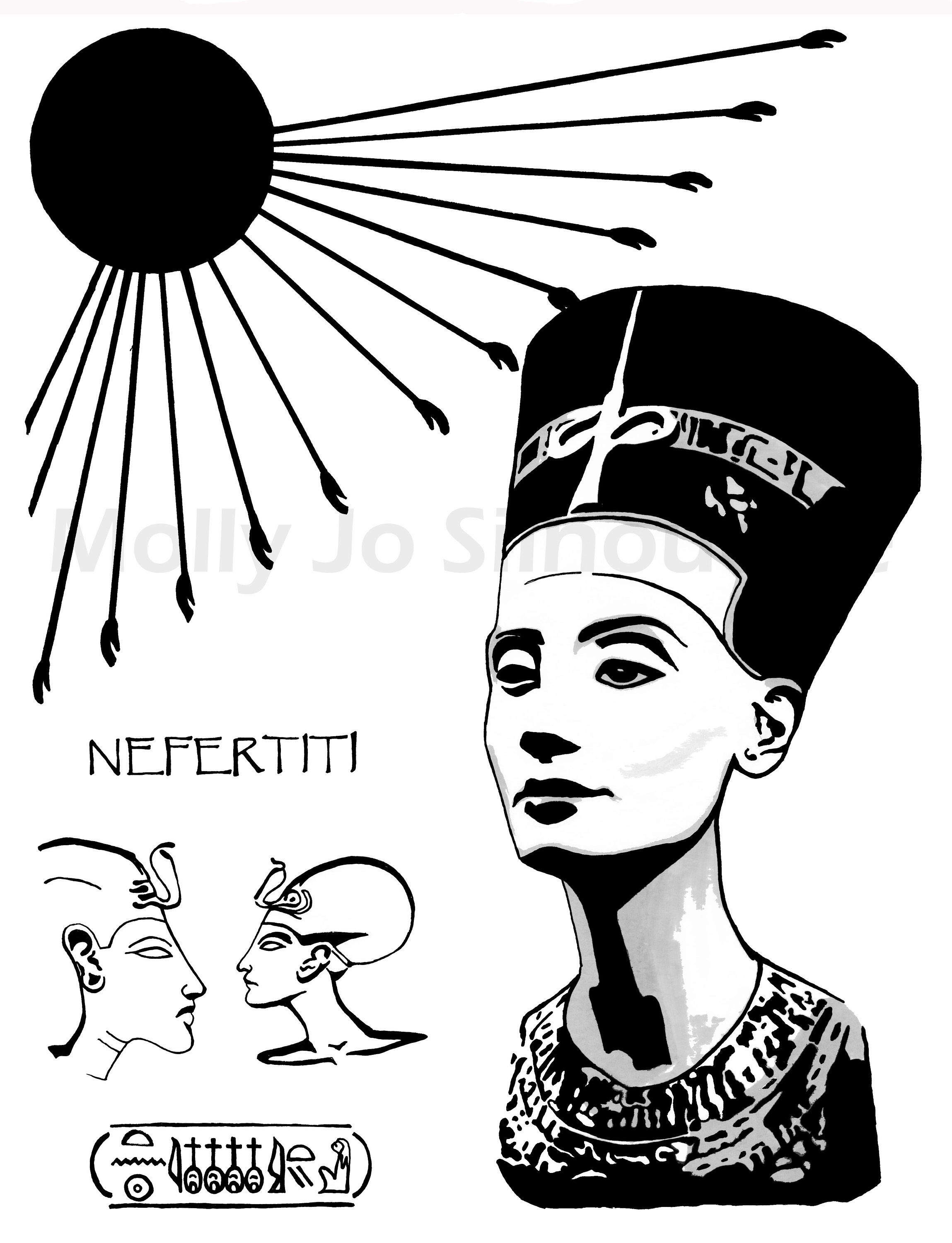 Нефертити трафарет