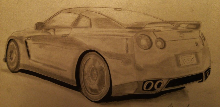 Nissan Gtr R35 Drawing at GetDrawings | Free download