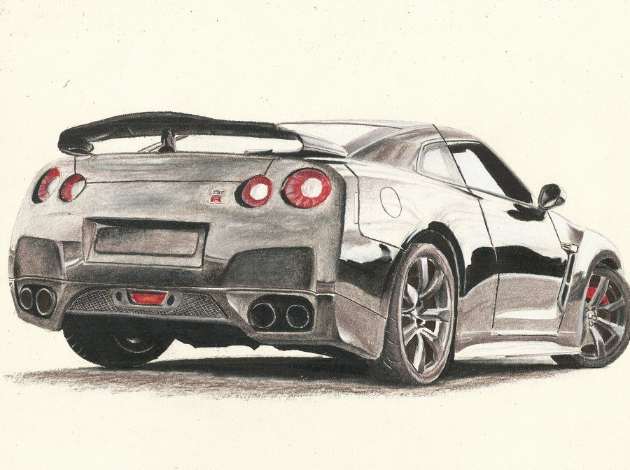 Nissan Gtr R35 Drawing at GetDrawings | Free download