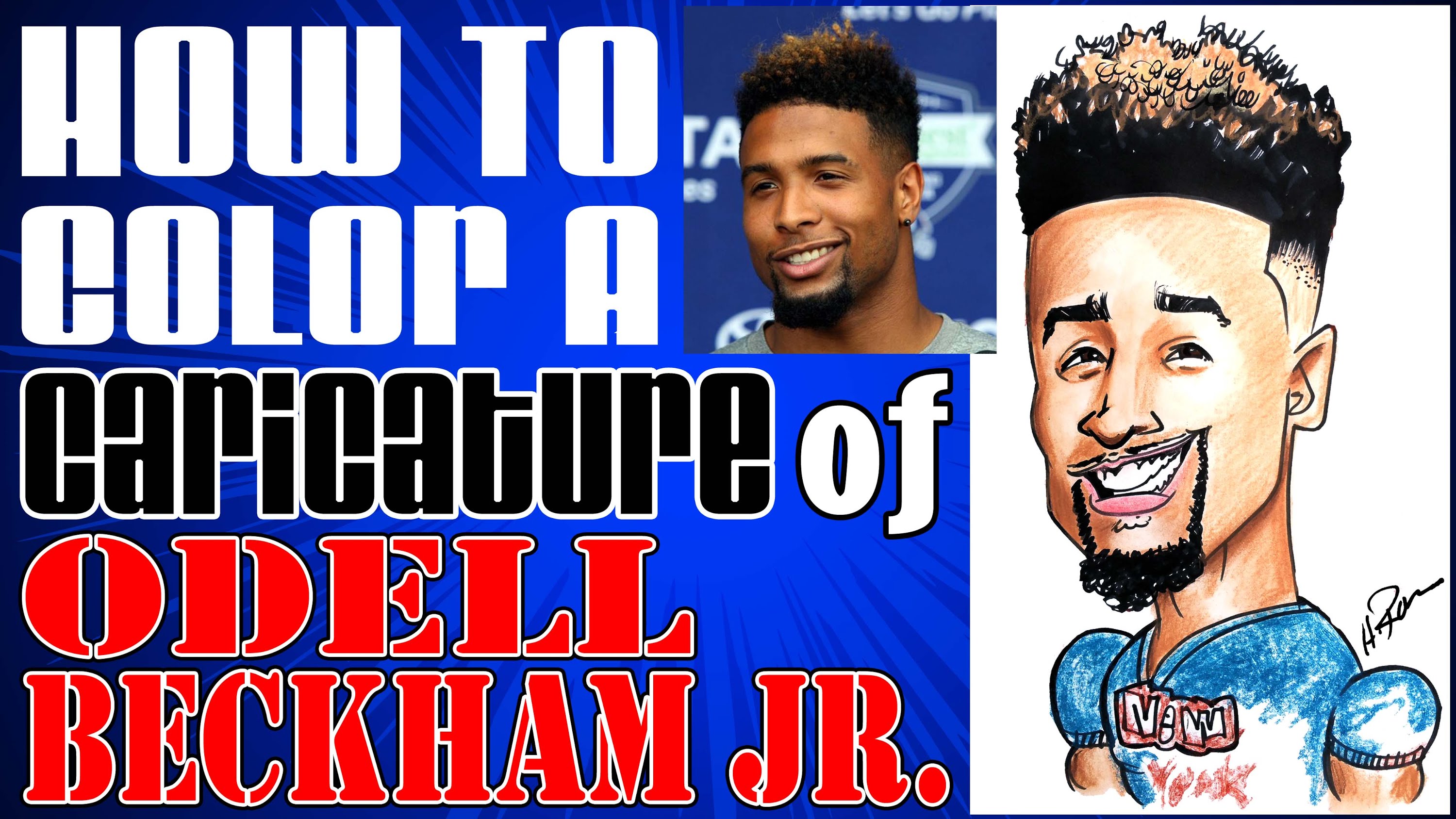 Odell Beckham Jr Cartoon Drawing at GetDrawings | Free download