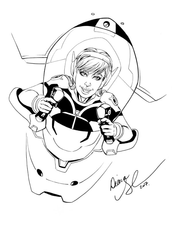 Overwatch Dva Drawing at GetDrawings | Free download