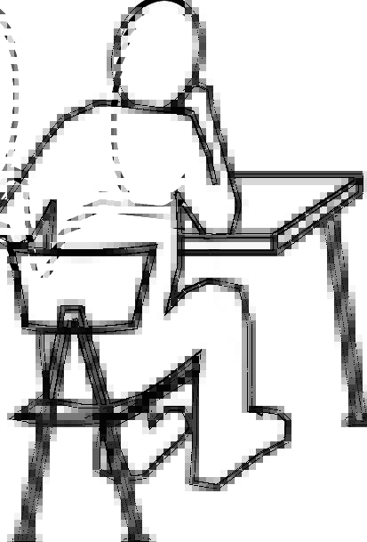 Person Sitting In Chair Drawing At Getdrawings Free Download