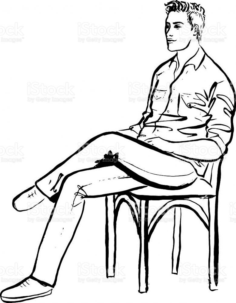 Person Sitting In Chair Drawing at GetDrawings | Free download