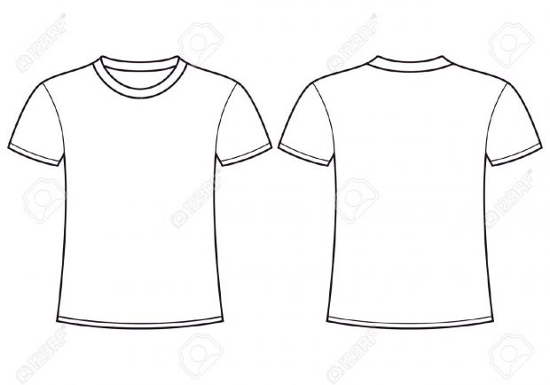 plain white t shirt sketch