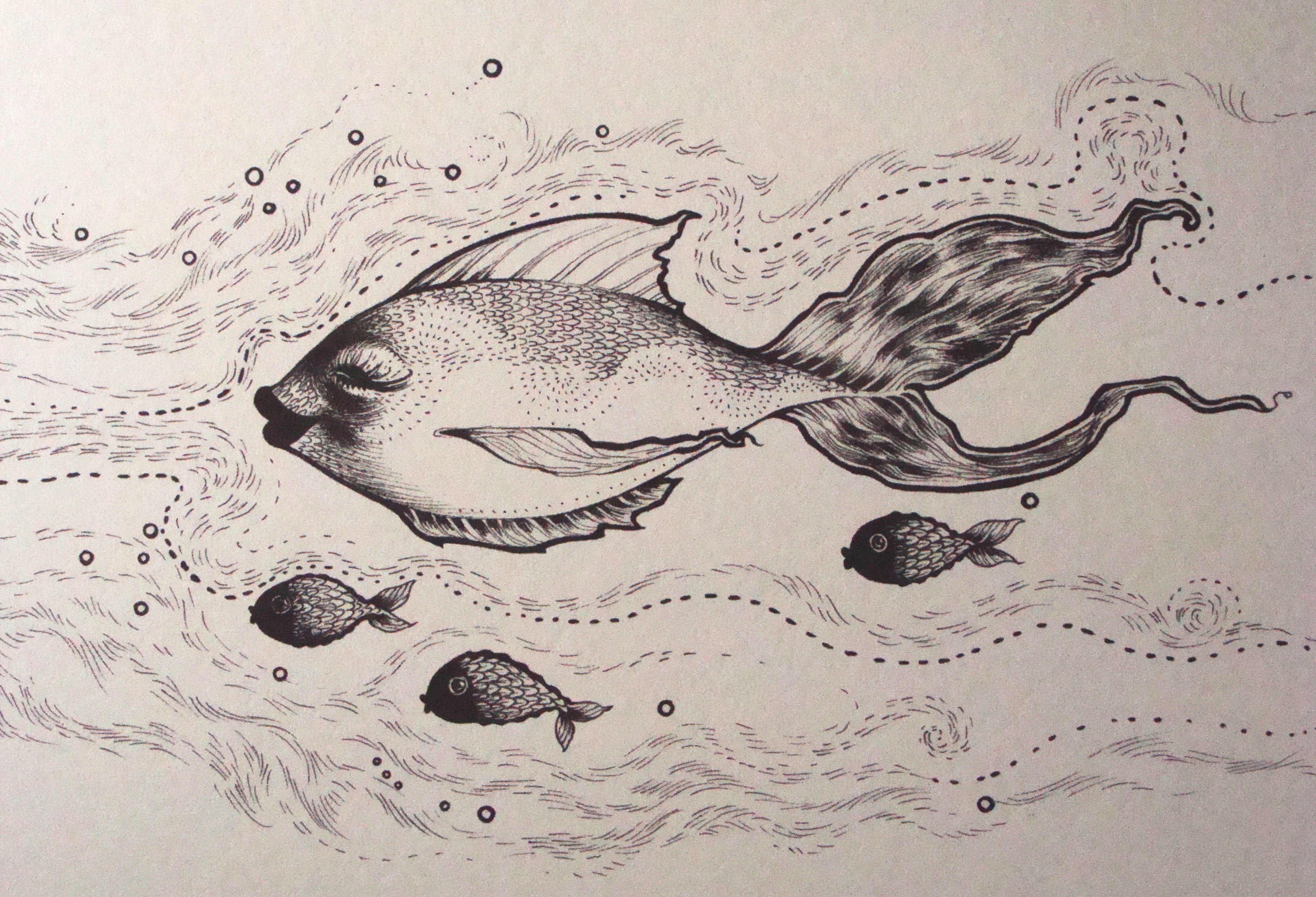 Рыба книжная иллюстрация