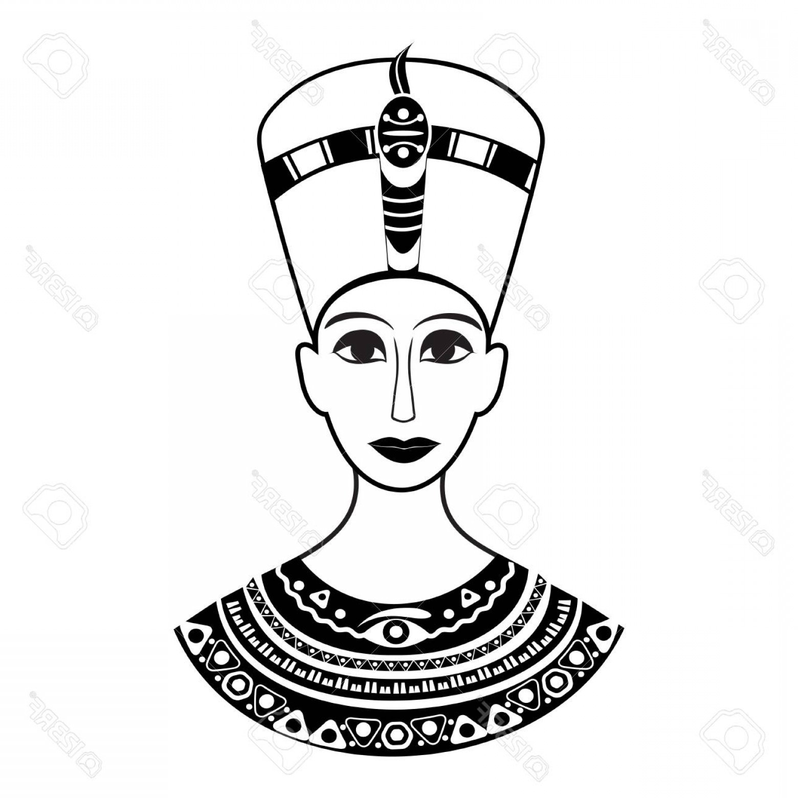 Корона Нефертити Египта для логотипа