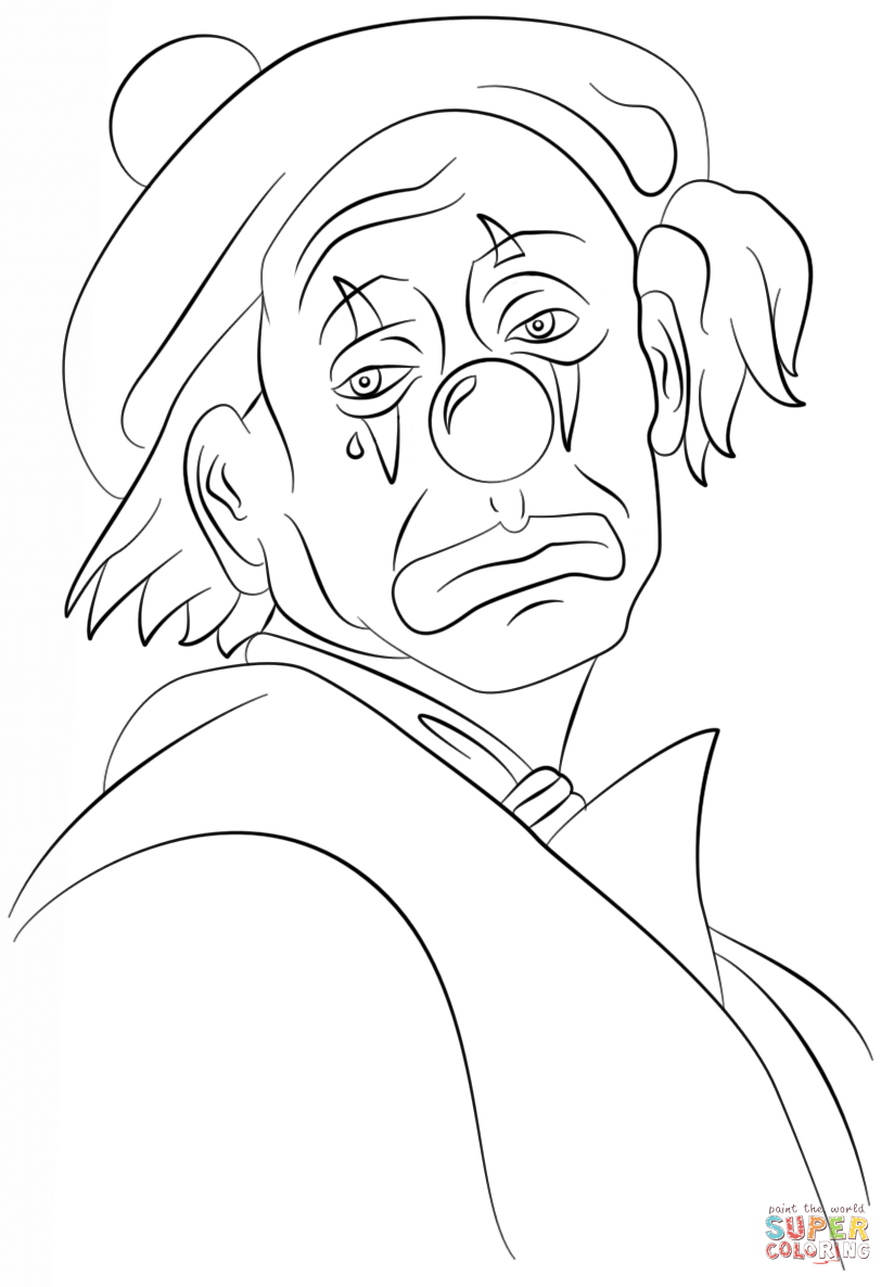 Sad Clown Drawing at GetDrawings Free download