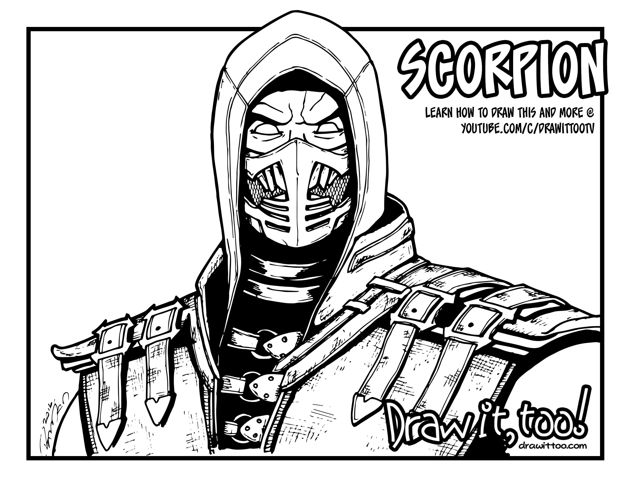 Scorpion Mortal Kombat Drawing at GetDrawings | Free download