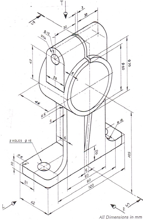 Sectional View Engineering Drawing Exercises At Getdrawings Free Download