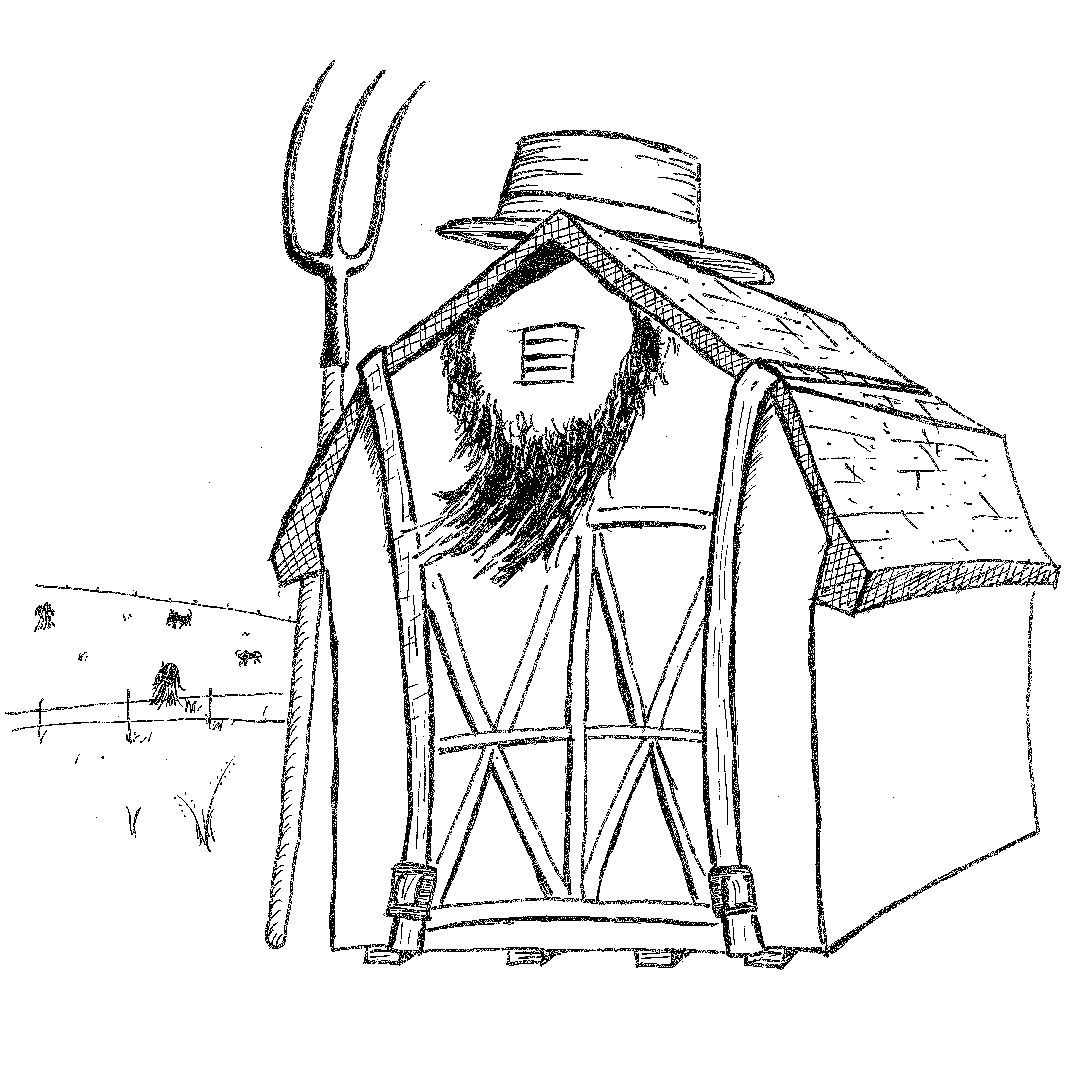 Simple Shiplap Cabin Drawing Sketches with simple drawing