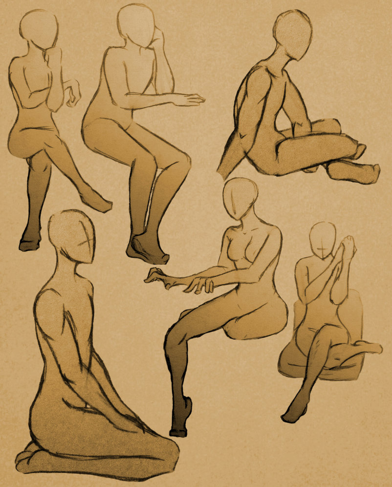 802x996 Sitting Poses 2 By Glasslotuses.
