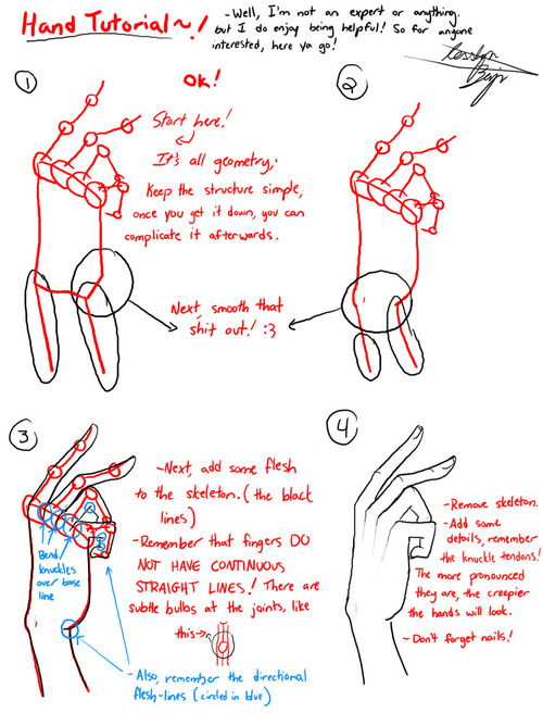 Skeleton Hand Drawing Tutorial at GetDrawings | Free download