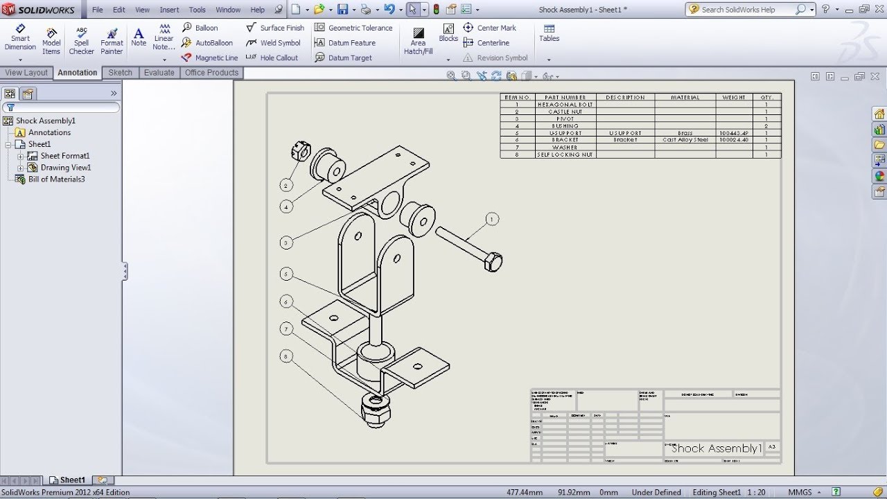 Solidworks Assembly Drawing Exploded View at GetDrawings | Free download